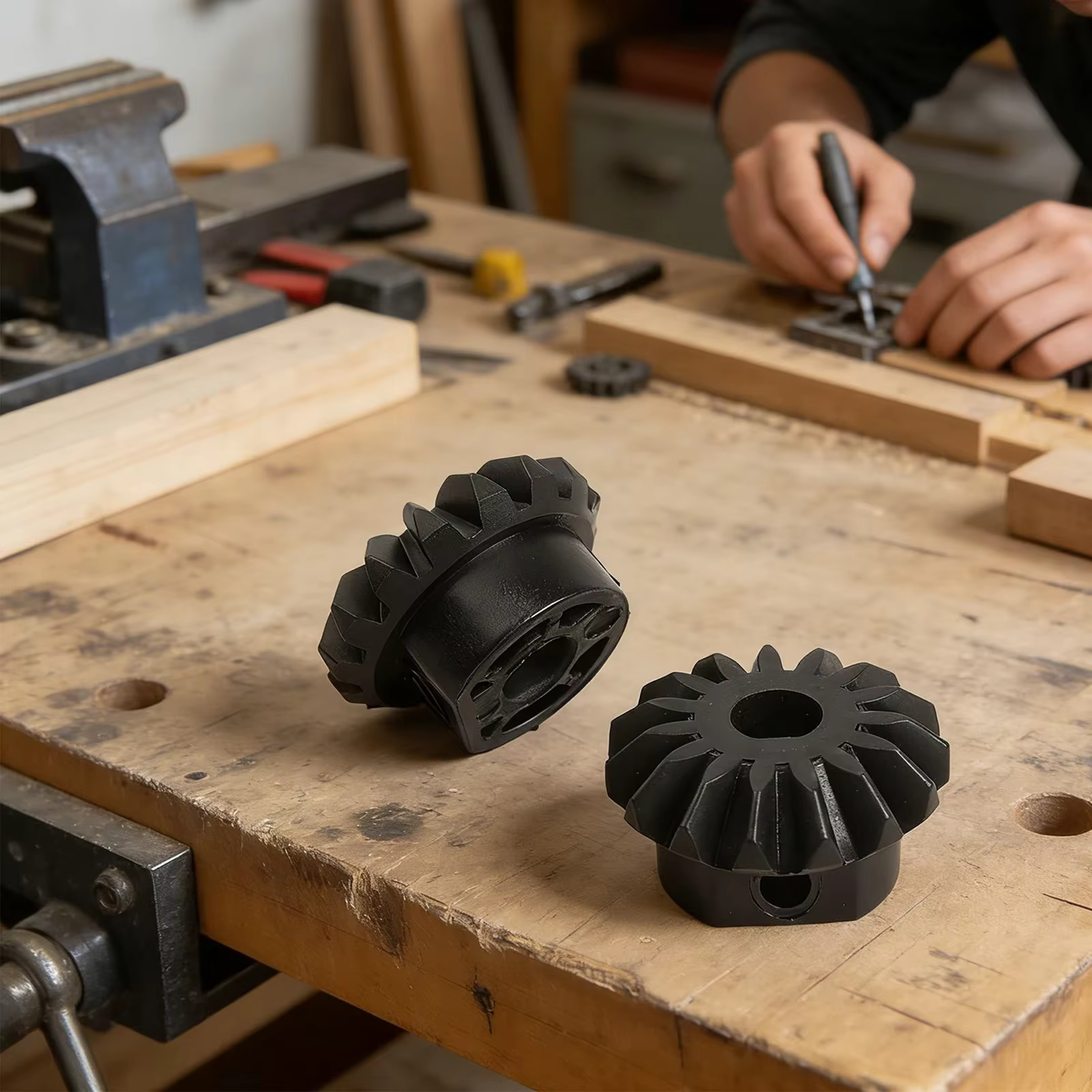Ensemble d'engrenages coniques de remplacement pour scie à table Bosch GTS10