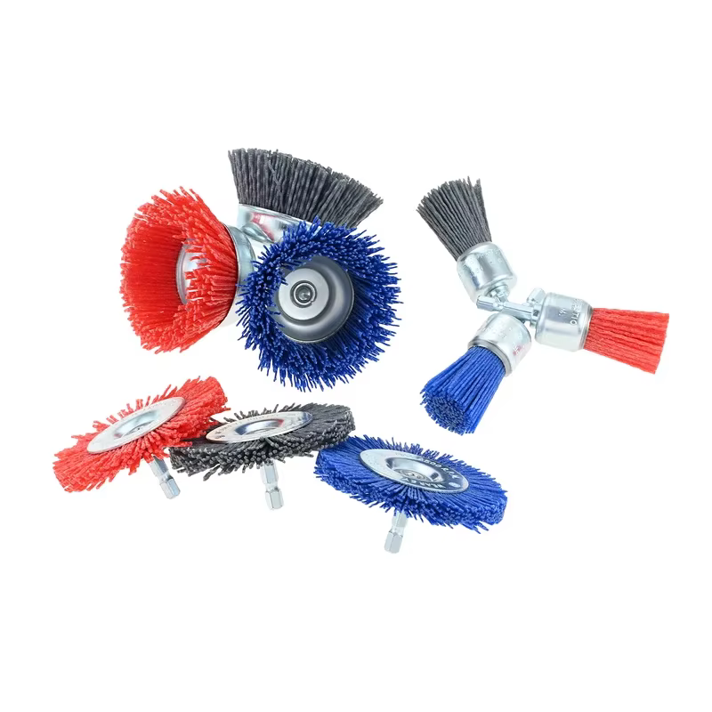 Lot de 9 brosses métalliques abrasives pour perceuse