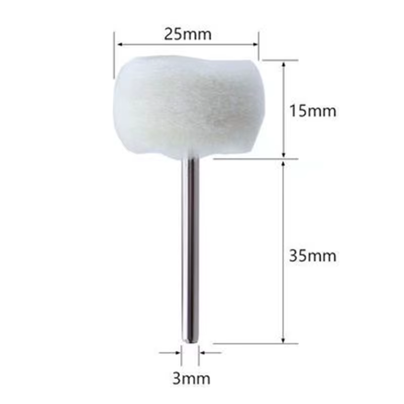 Mini tête de ponçage, disque abrasif en feutre