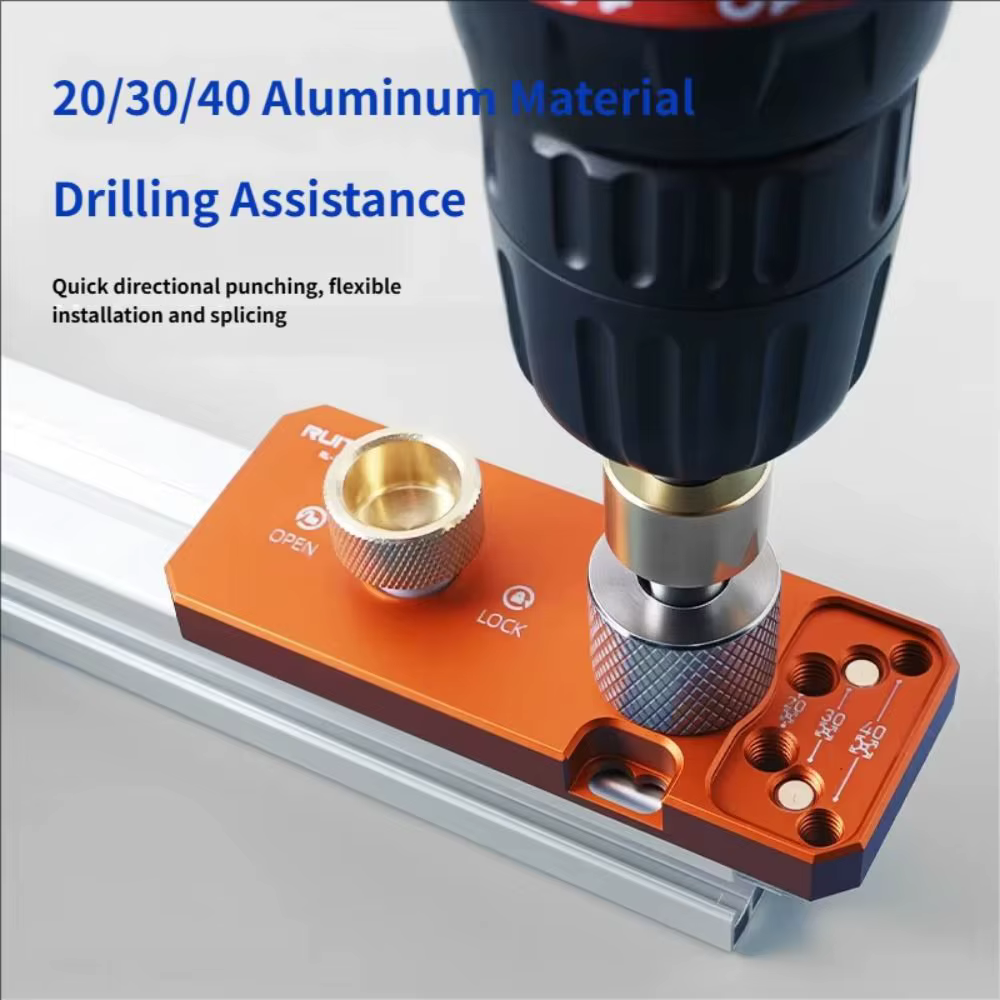 Guide de perçage pour profilés en alliage d'aluminium