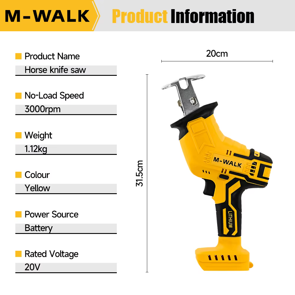 M-WALK 3000 tr/min scie alternative électrique sans fil tronçonneuse
