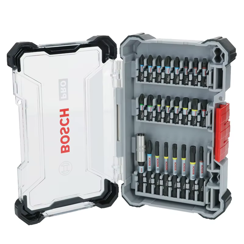 Jeu de 24 embouts de tournevis à percussion magnétiques BOSCH PRO pour perceuse