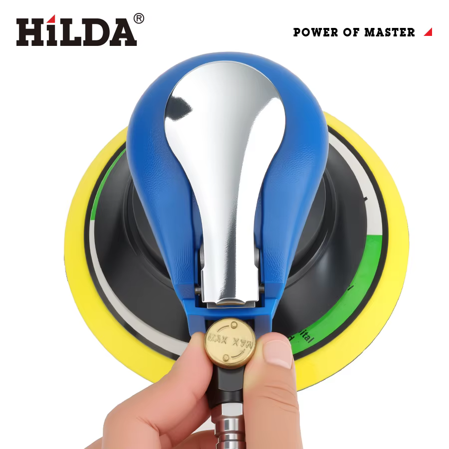 HILDA Ponceuse orbitale pneumatique prête à la poussière 150 mm
