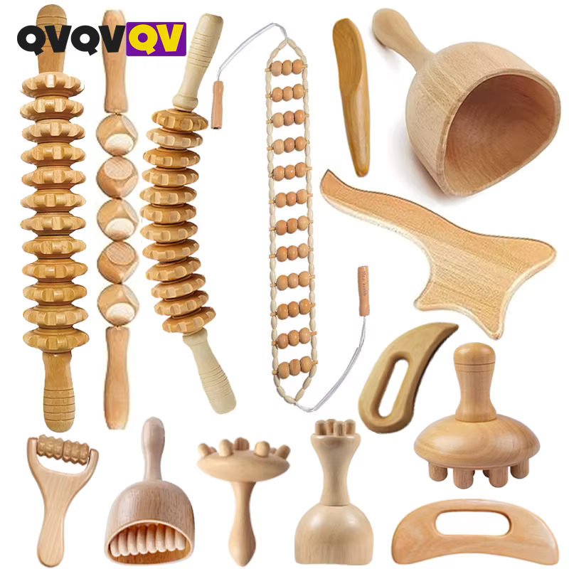 Outils de Massage thérapeutique en bois pour la mise en forme du corps, Drainage lymphatique Anti-Cellulite, Massage professionnel en bois pour la sculpture de la taille