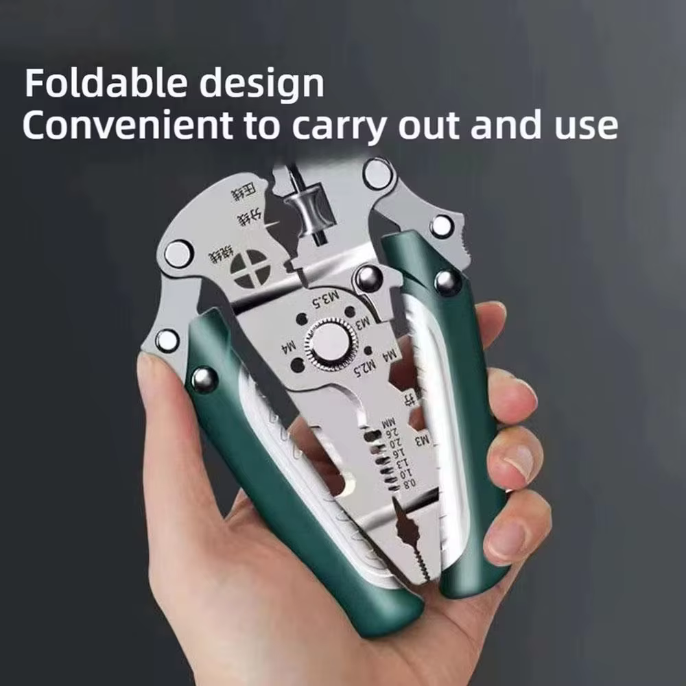 Pince multifonctionnelle pliable pour électricien
