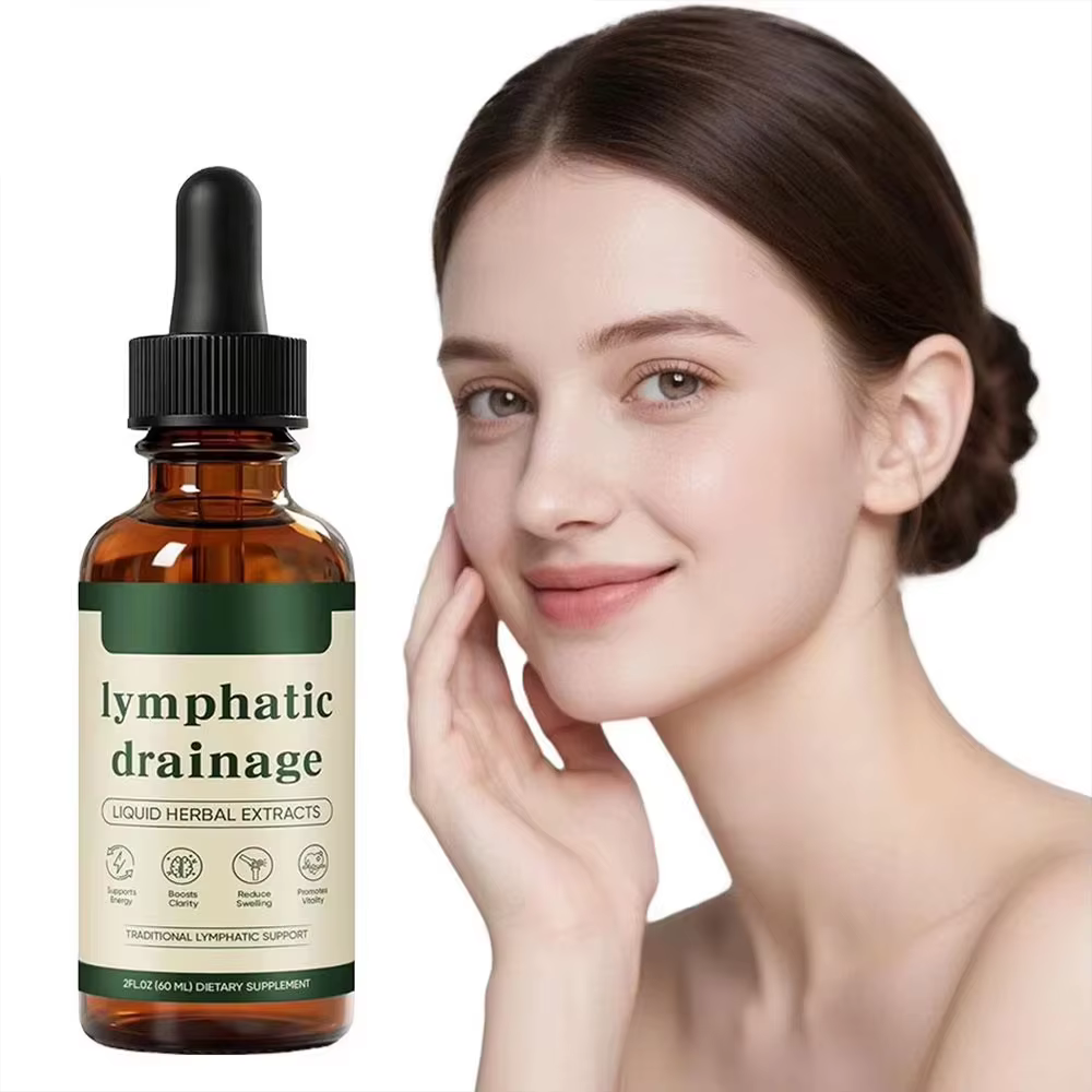 Gouttes de drainage lymphatique 60 ml, formule naturelle à base de plantes, élimination des toxines, soulagement des gonflements, soutien lymphatique liquide