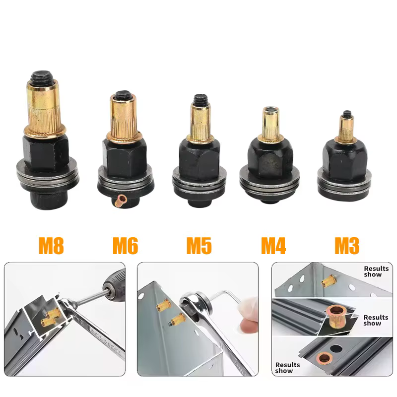 Outil de rivetage manuel pour fixation de plaque d'immatriculation