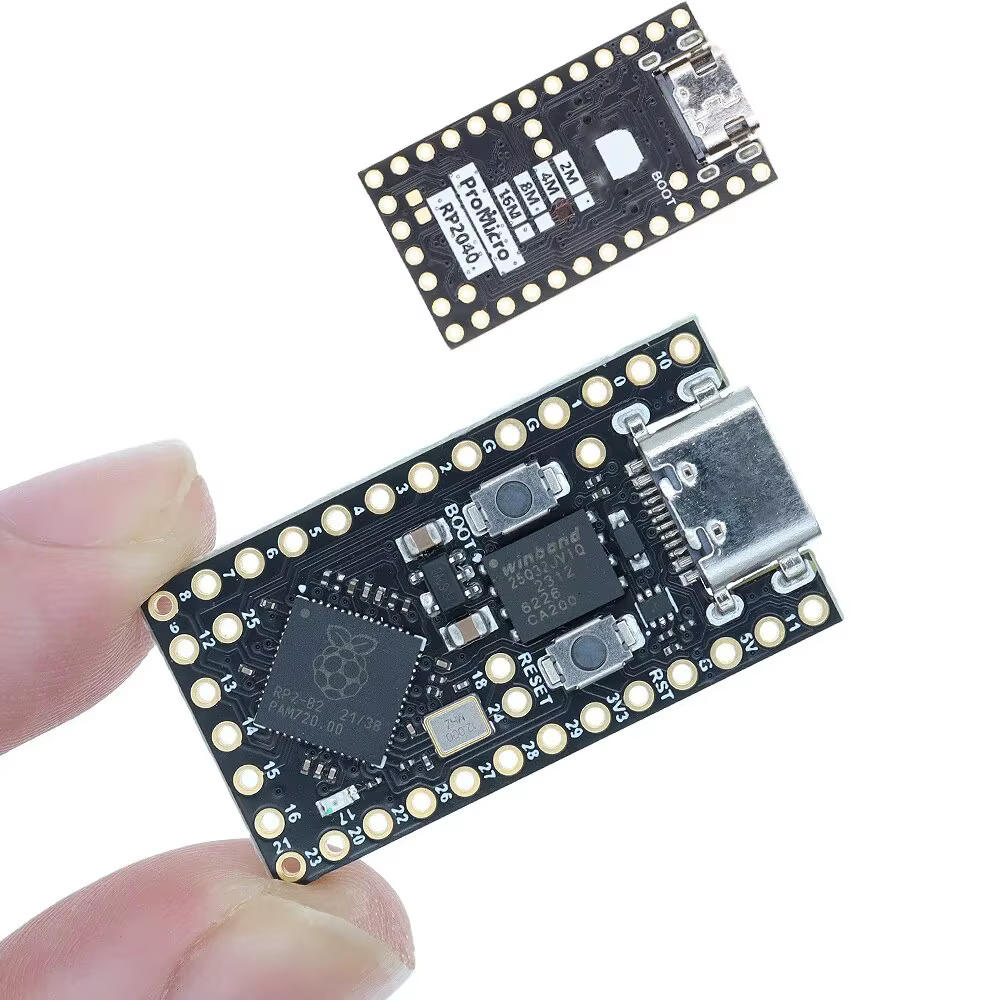 TENSTAR RP2040 Pro Micro carte de développement 4 mo/16 mo Flash double cœur prend en charge Mciro Python Compatible pour Raspberry PI PICO