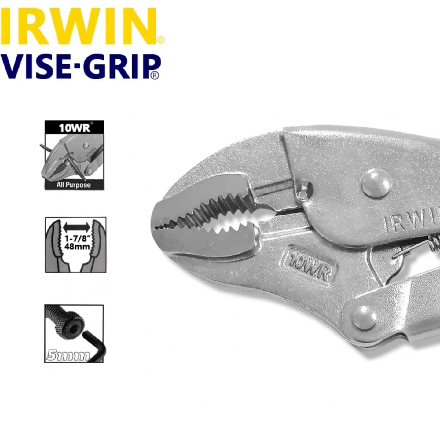 IRWIN – poignées d'étau à mâchoire courbée