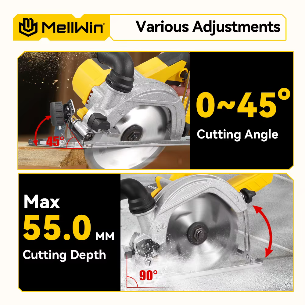 MELLWIN scie circulaire électrique sans brosse de 6 pouces 150MM