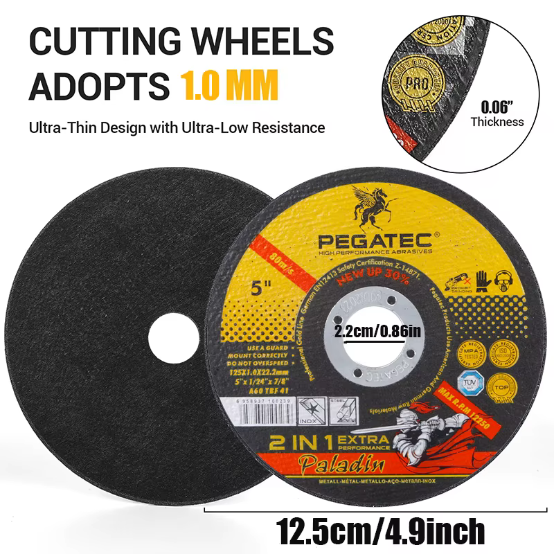 Disques de coupe pour meuleuse d'angle PEGATEC 125 150 mm