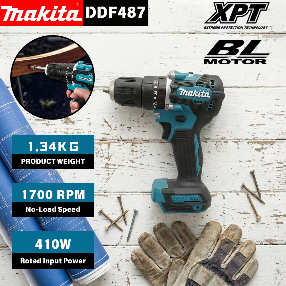 Perceuse-visseuse sans fil compacte Makita DDF487 18V LXT