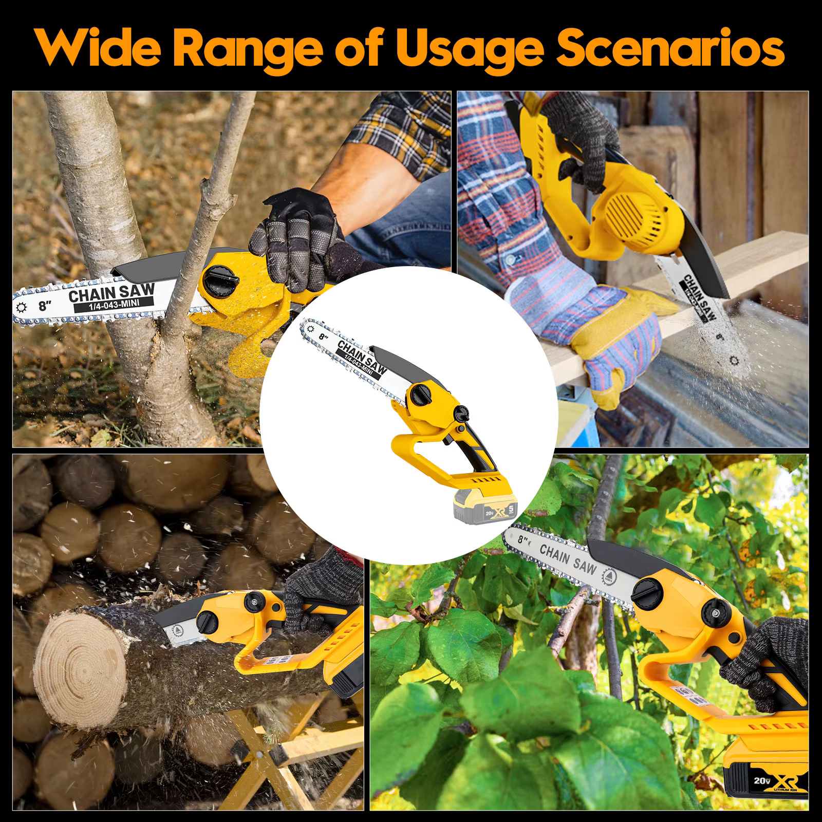 Scie à chaîne sans fil pour batterie Dewalt 20V (sans batterie)