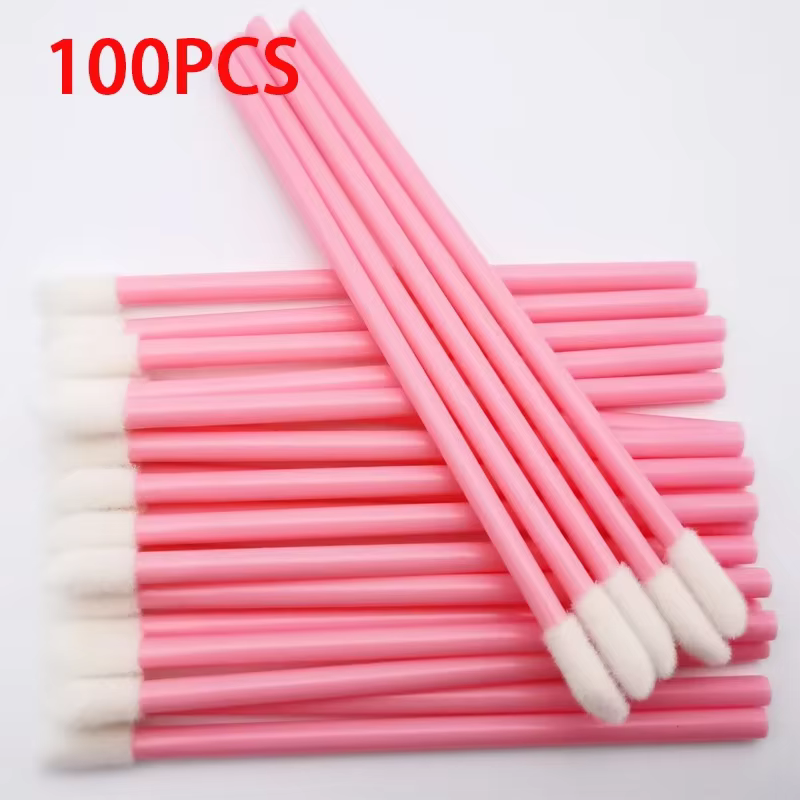 100 pièces brosse à lèvres brosse d'extension de cils pinceaux de maquillage pour Extension de cils applicateur de Mascara baguettes de rouge à lèvres outils cosmétiques