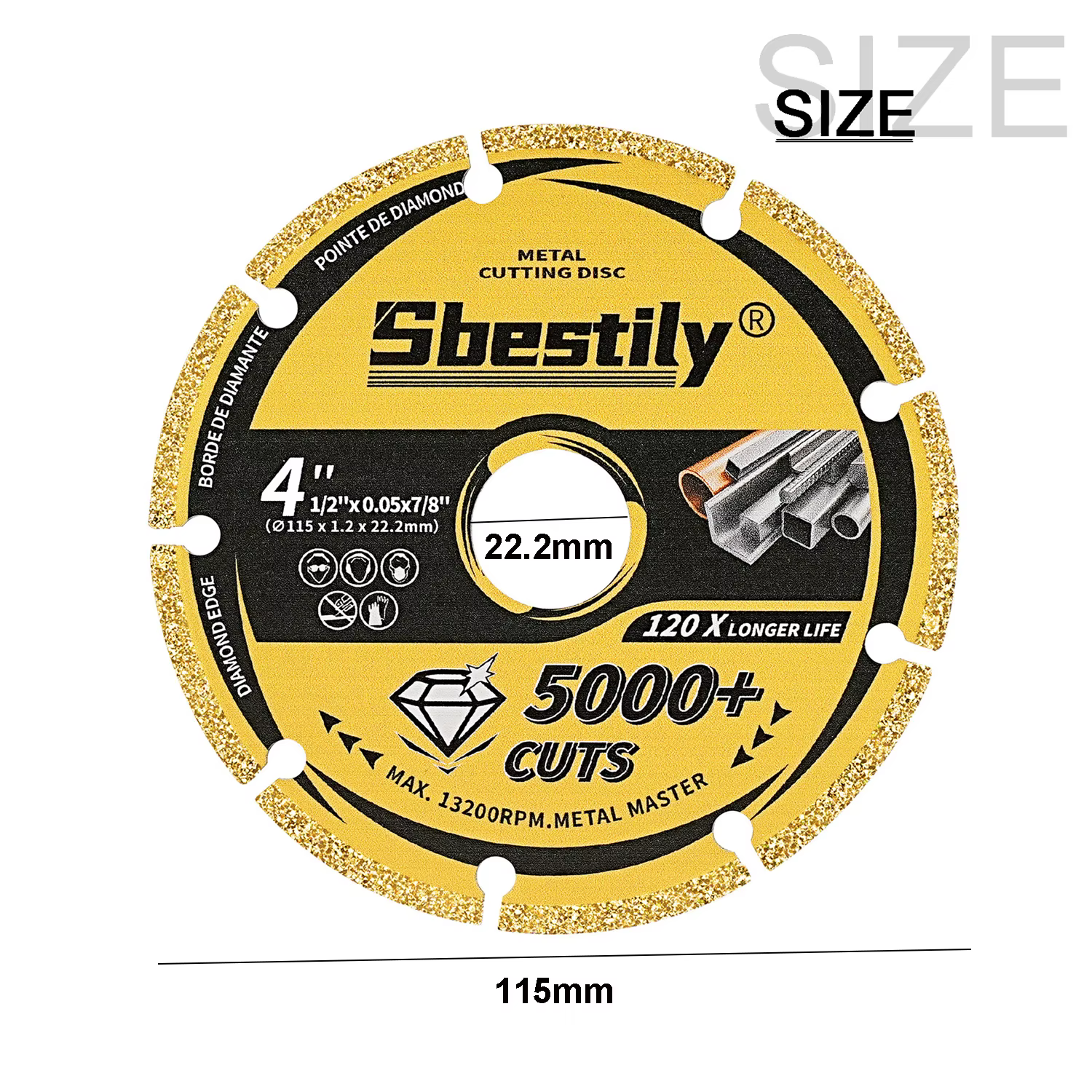 Roue de coupe diamantée 76mm115mm
