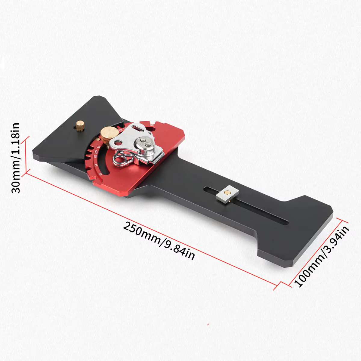 Guide de clôture d'angle de scie sur rail pour le travail du bois 0-180 degrés réglable
