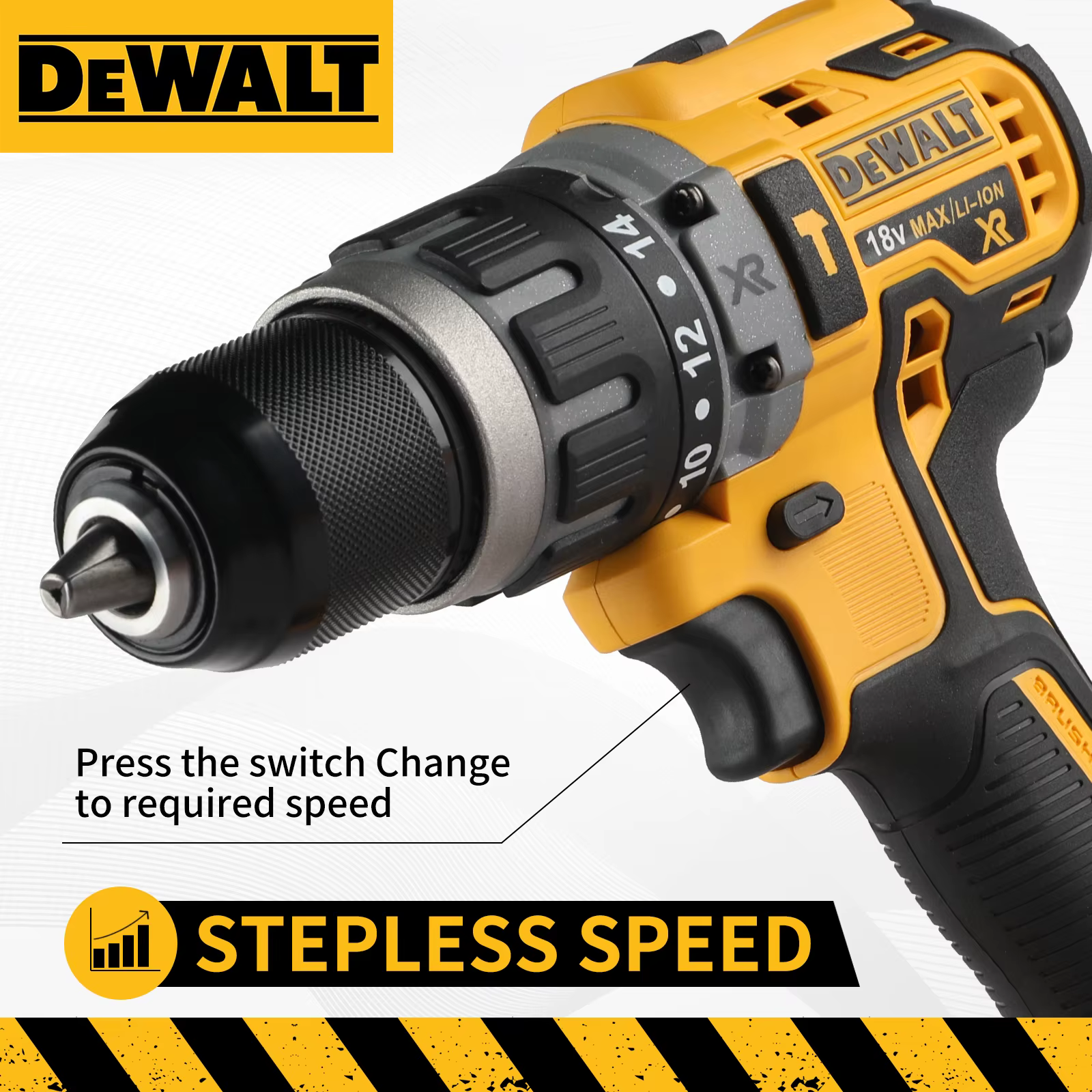 2025 Dewalt 2000 tr/min perceuse électrique sans fil pilote sans brosse vitesse réglable