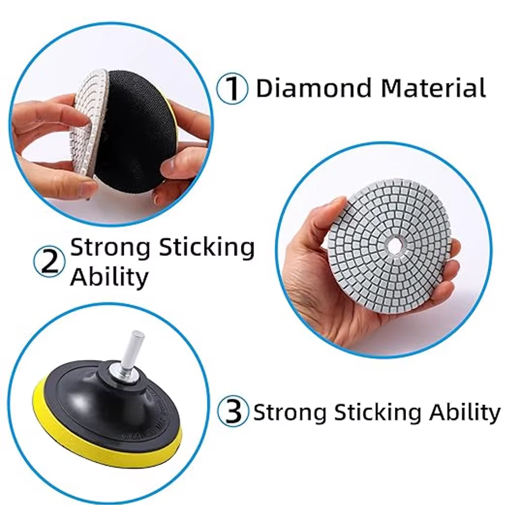 Tampons de polissage diamant 3/4/5/6/7 pouces