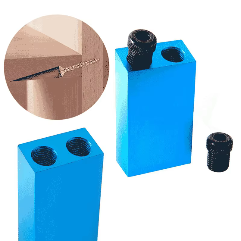 14 pièces 15 ° Localisateur de trous obliques bleu pour le travail du bois