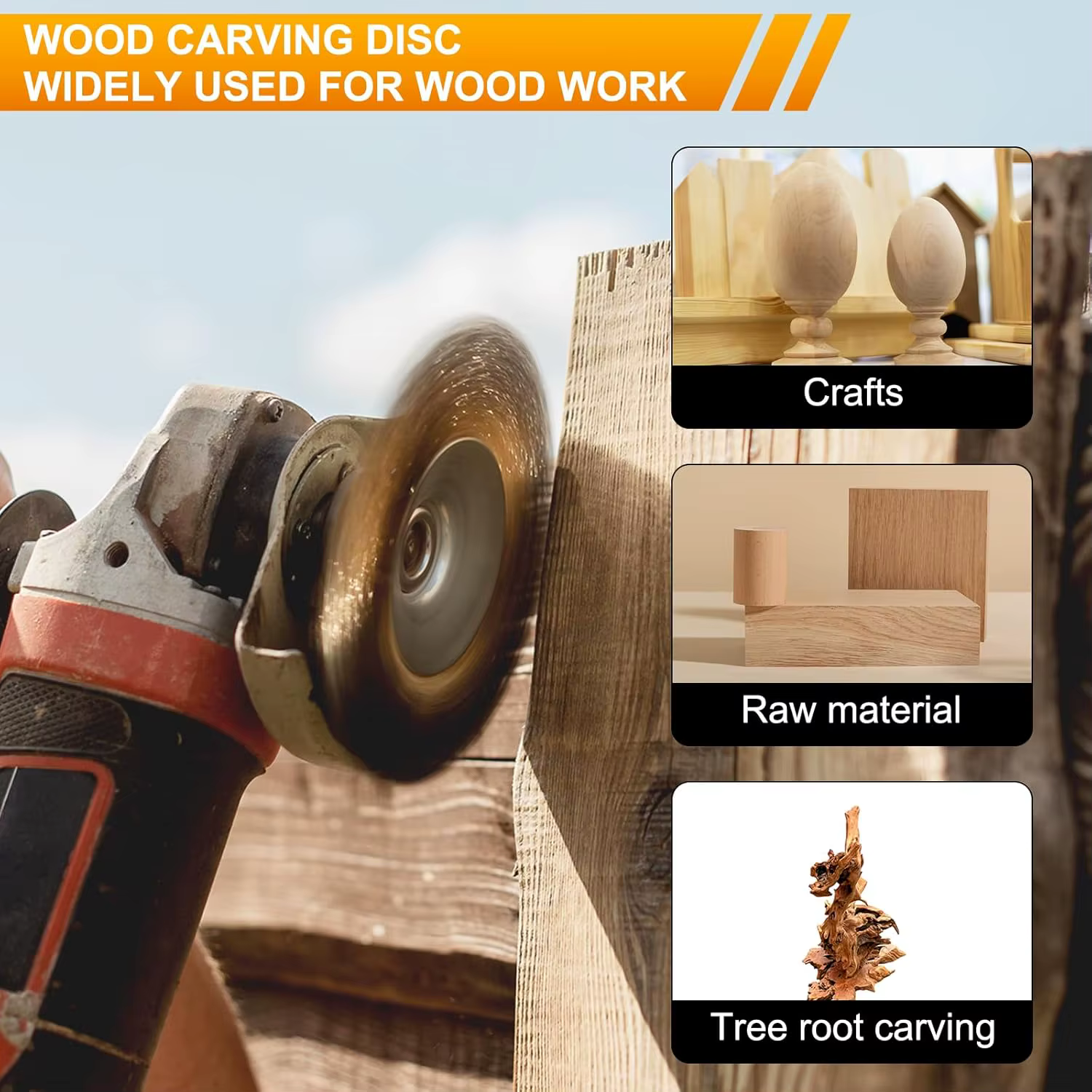 Disque de meulage pour sculpture sur bois 4 pouces