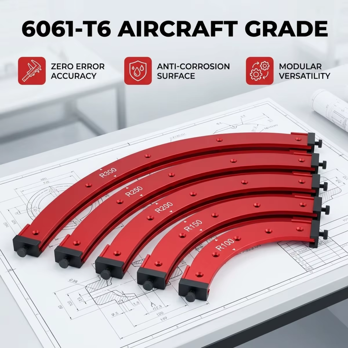 Gabarits d'angle arrondi pour le travail du bois