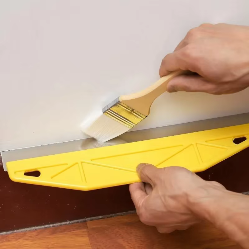 Bordure de peinture robuste jaune avec poignée ergonomique – Outil
