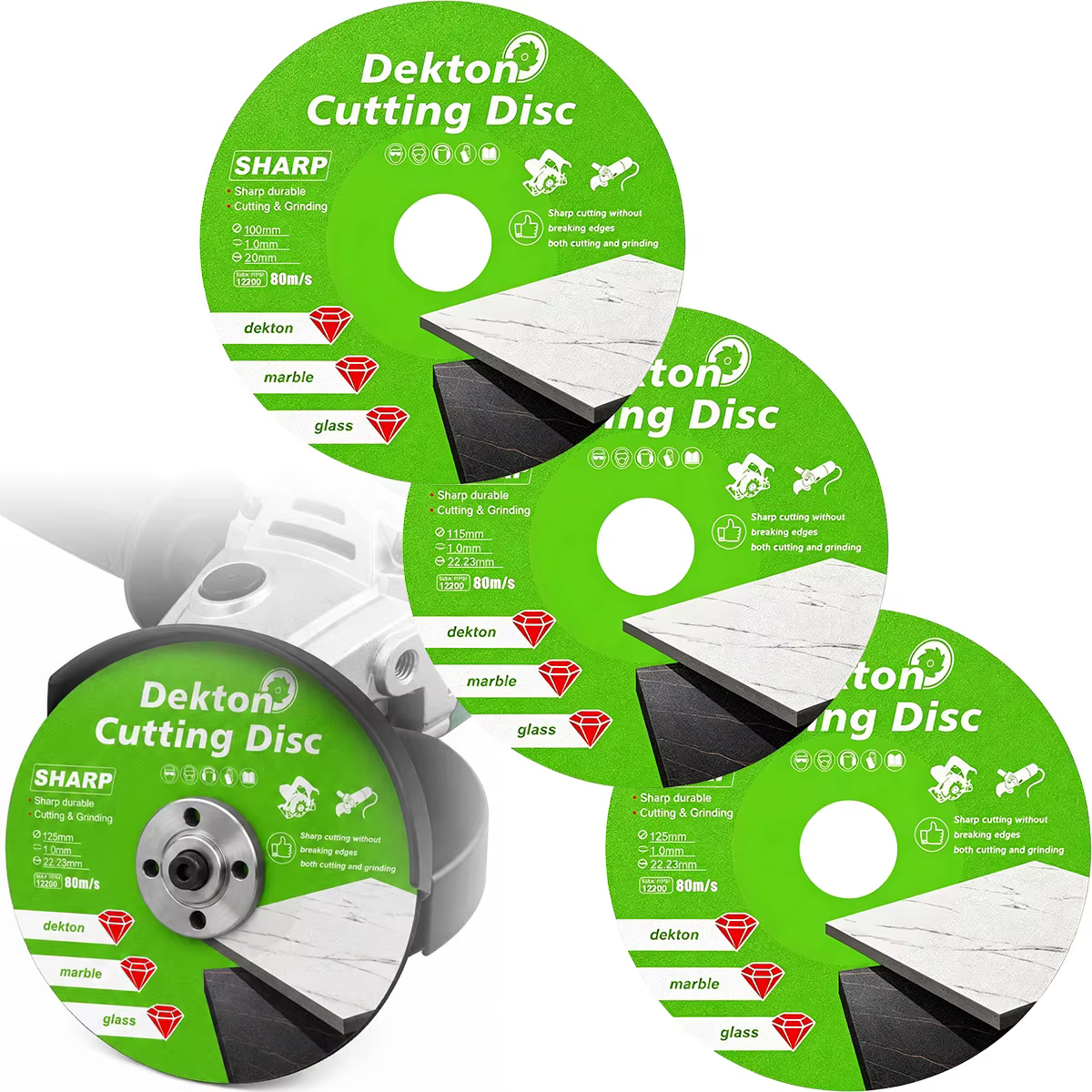 Disque de découpe diamanté 100/115/125 mm pour Dekton