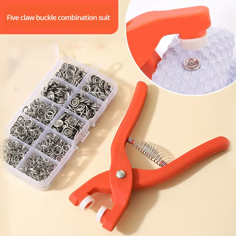 Kit de boutons-pression avec pinces à pression manuelle, 50 pièces, boutons-pression en métal pour la couture, boutons-pression pour bricolage, artisanat, vêtements, chapeaux