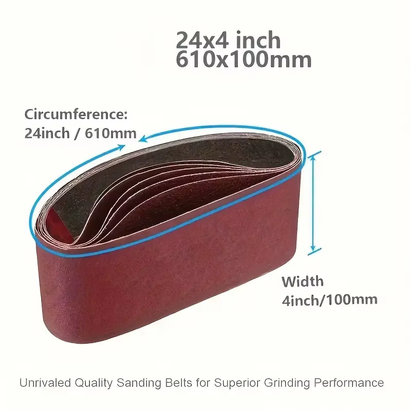 10 bandes de ponceuse : 610x100mm