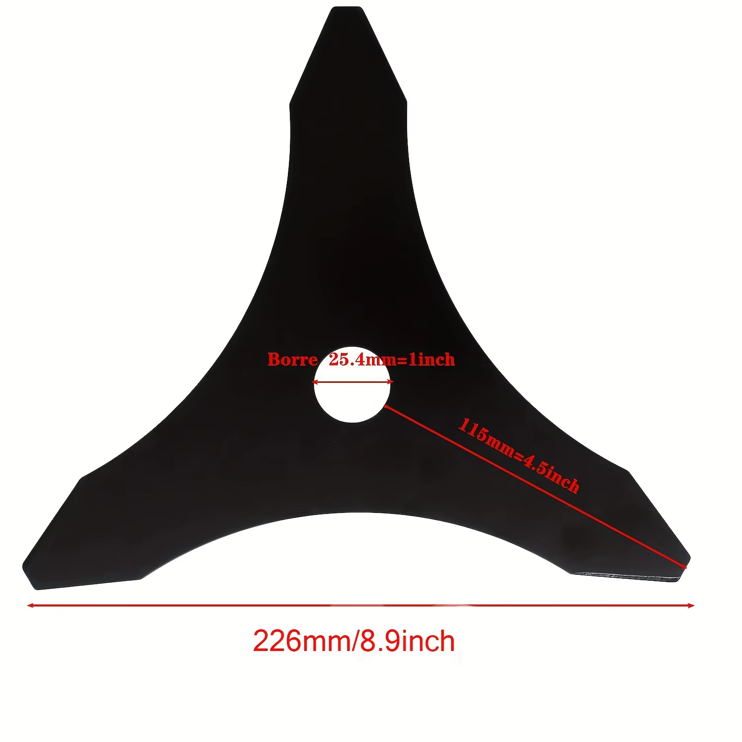 LUSQI 2 pièces lame de débroussailleuse 10 "X 3 dents carbone mauvaises herbes