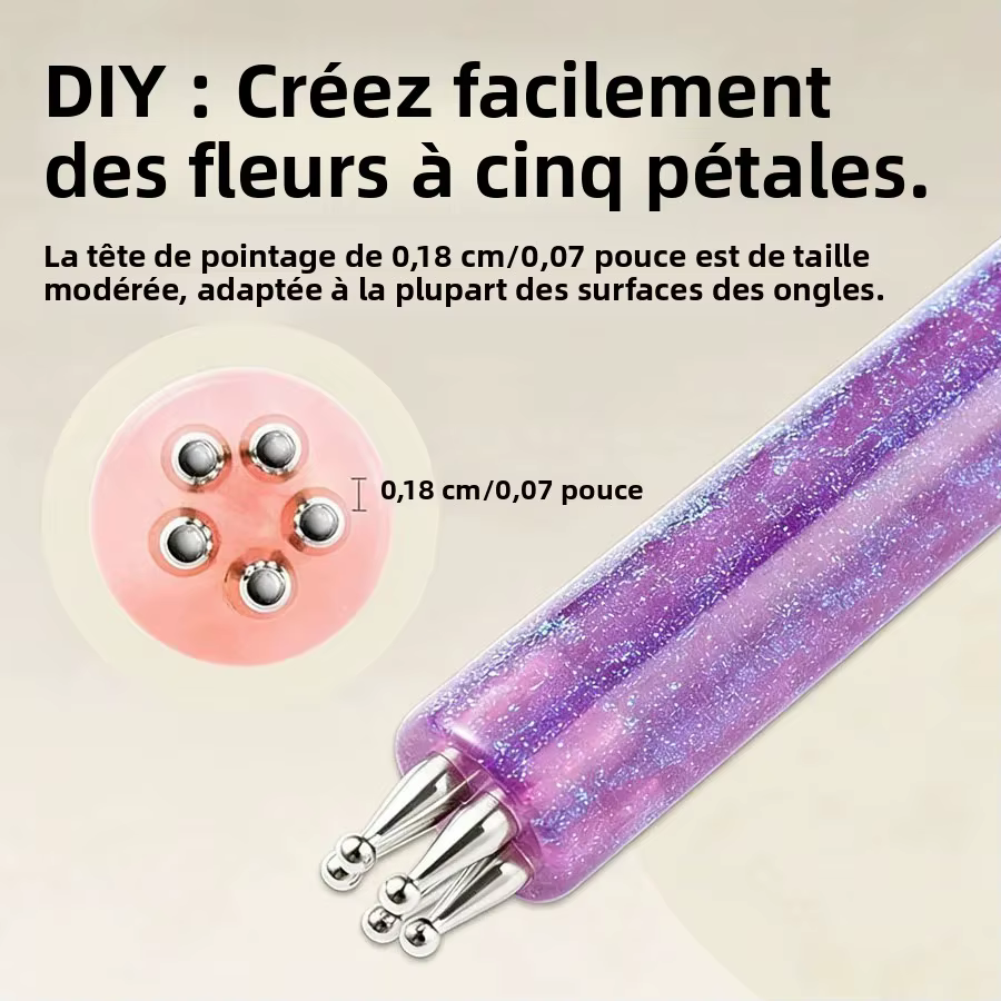 Outil de pointillage pour nail art DIY