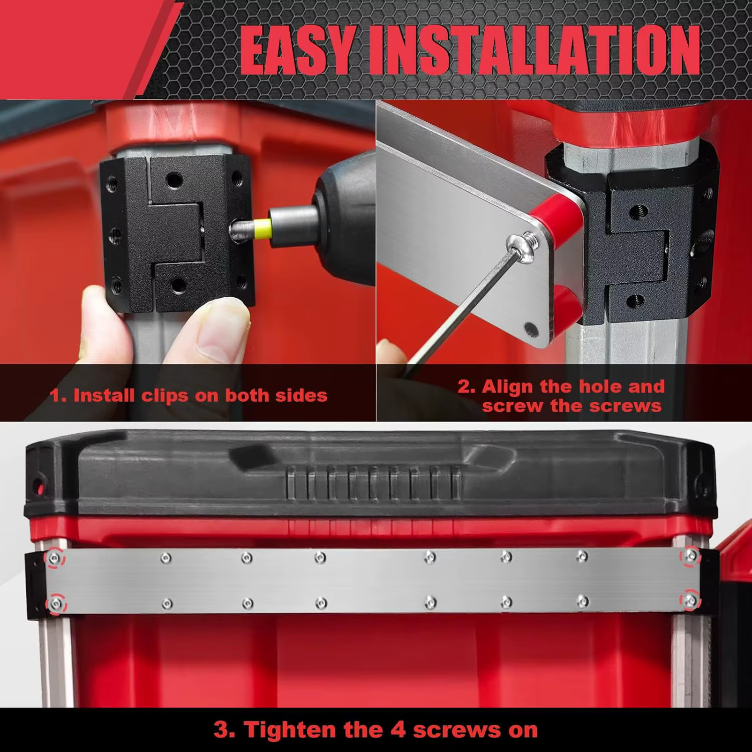 Support de perceuse électrique adapté à la boîte à outils d'emballage Milwaukee