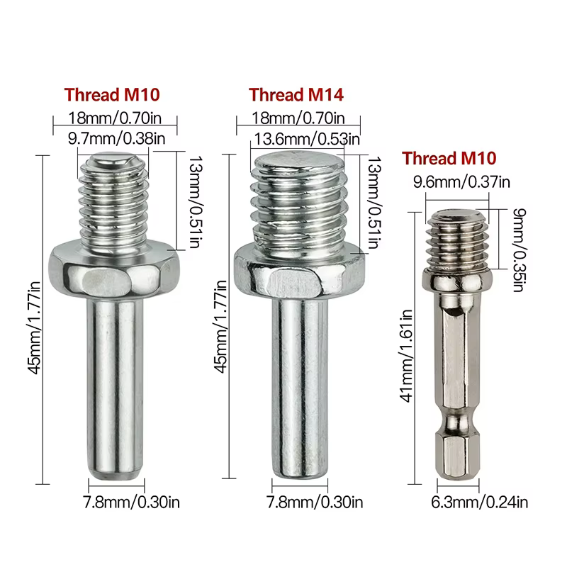 1 pièce Tige adaptateur de conversion pour perceuse électrique