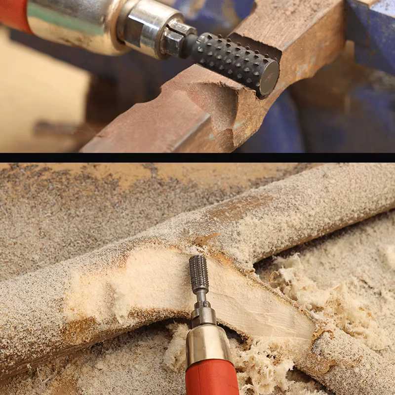 5pc argent travail du bois loup dent bâton fichier rotatif bricolage outil de meulage accessoires ensemble électrique
