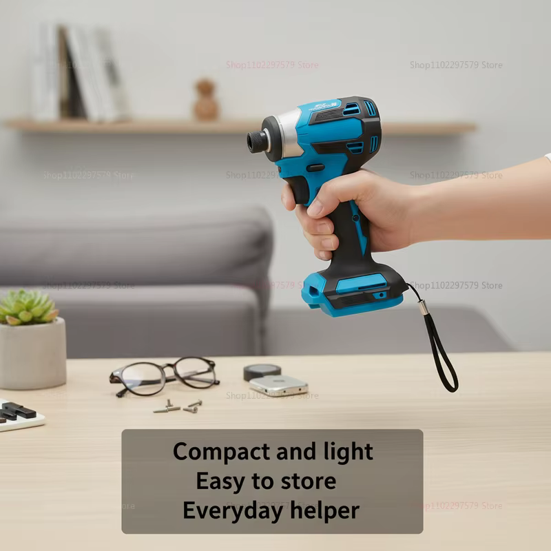 Perceuse à percussion sans fil 18V, outils électriques rechargeables, visseuses 1800 tr/min, idéale pour le bricolage et la construction