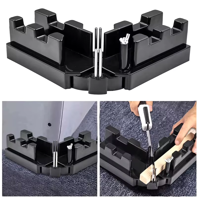Outil de mesure et de coupe d'angle 2 en 1, rapporteur de coupe d'angle précis 85-180 ° Outil de coupe pour biseaux, jauge d'angle, gadget de bricolage pour le travail du bois
