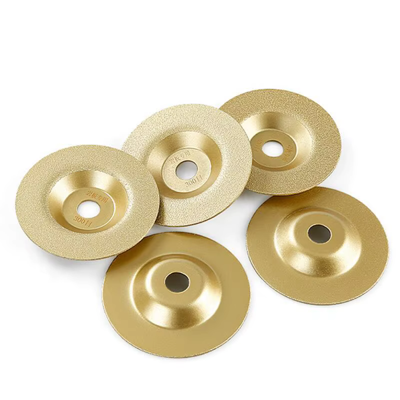 1 pièce Disque de meulage diamanté brasé sous vide 4 pouces 100 mm grain 300 pour meuleuse d'angle
