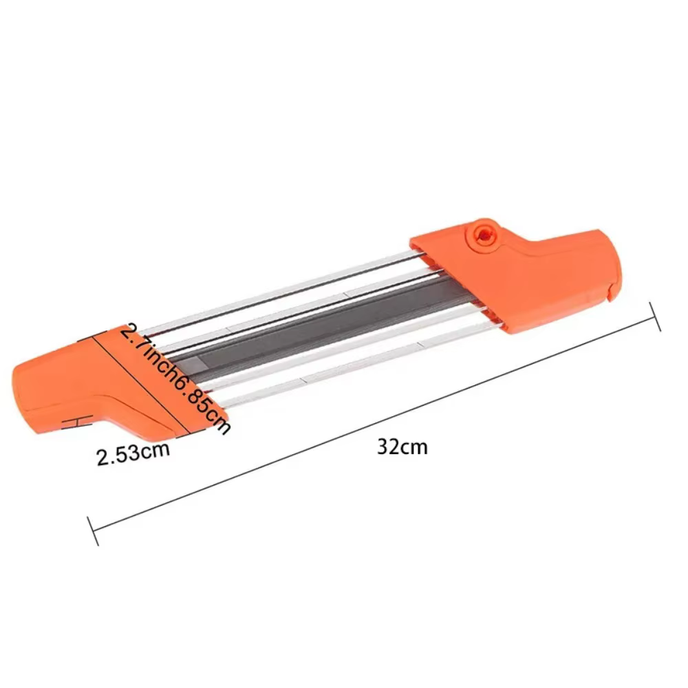 Kit d'affûtage de chaîne de tronçonneuse 2-en-1 facile avec pierres à aiguiser 4mm / 4.8mm pour dents de scie