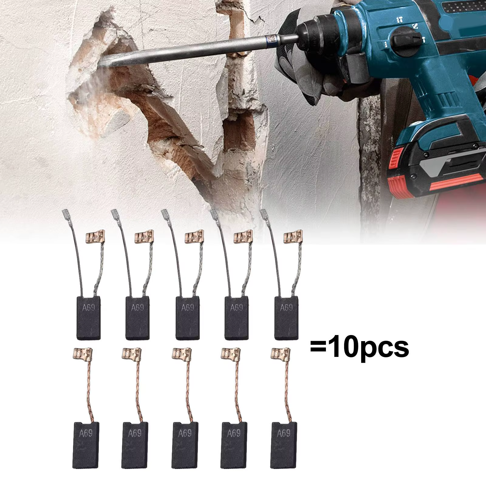 Brosses en carbone pour perceuse à distance