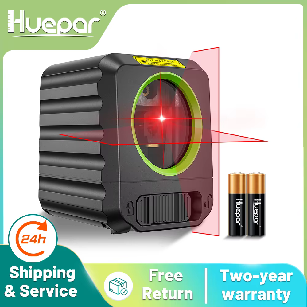Huepar – niveau Laser à lignes transversales à faisceau rouge