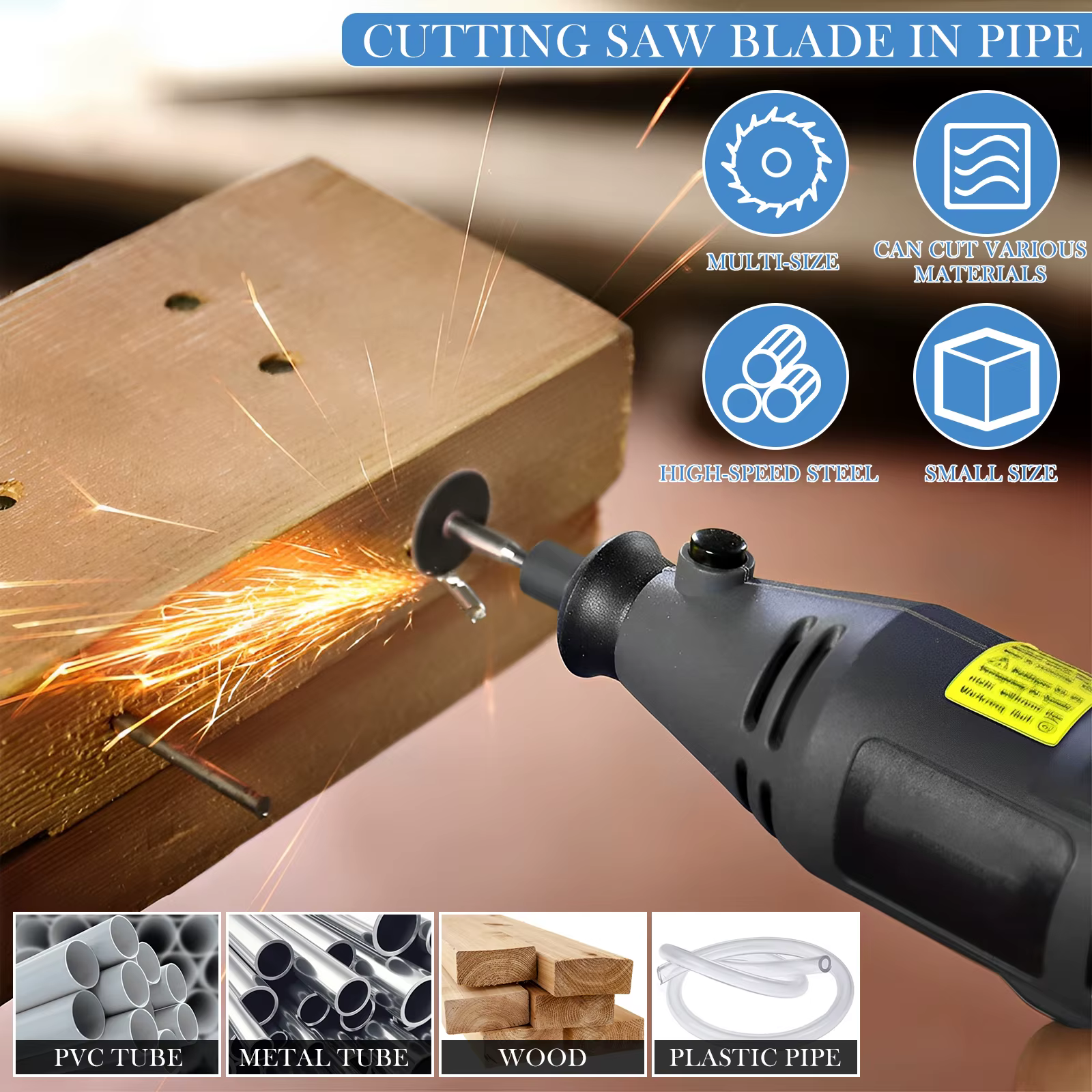 Lame haute vitesse ​ ​ Kit d'outils rotatifs mini-perceuse à scie circulaire en acier