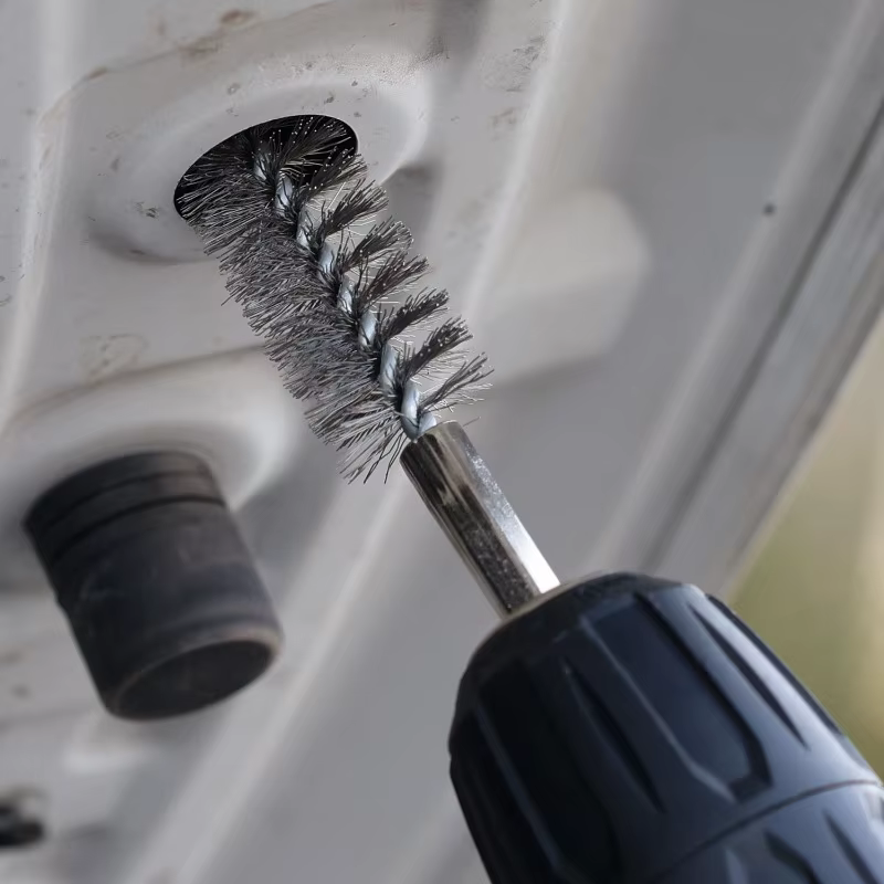 Brosse de nettoyage pour perceuse électrique en acier inoxydable