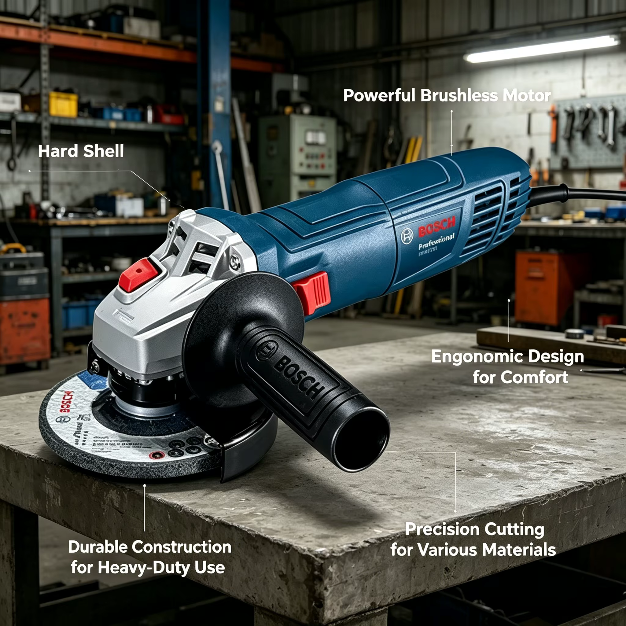 ‌ Meuleuse d'angle BOSCH GWS 800 | 800W 12000RPM | Disque de 100 mm | Pour la découpe et le meulage du métal/du pierre