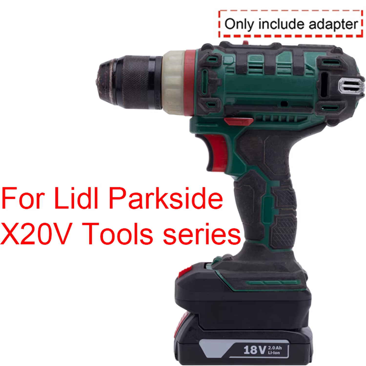 Adaptateur convertisseur pour outils Lidl Parkside X20V Li-ion vers batterie Bosch 18 V