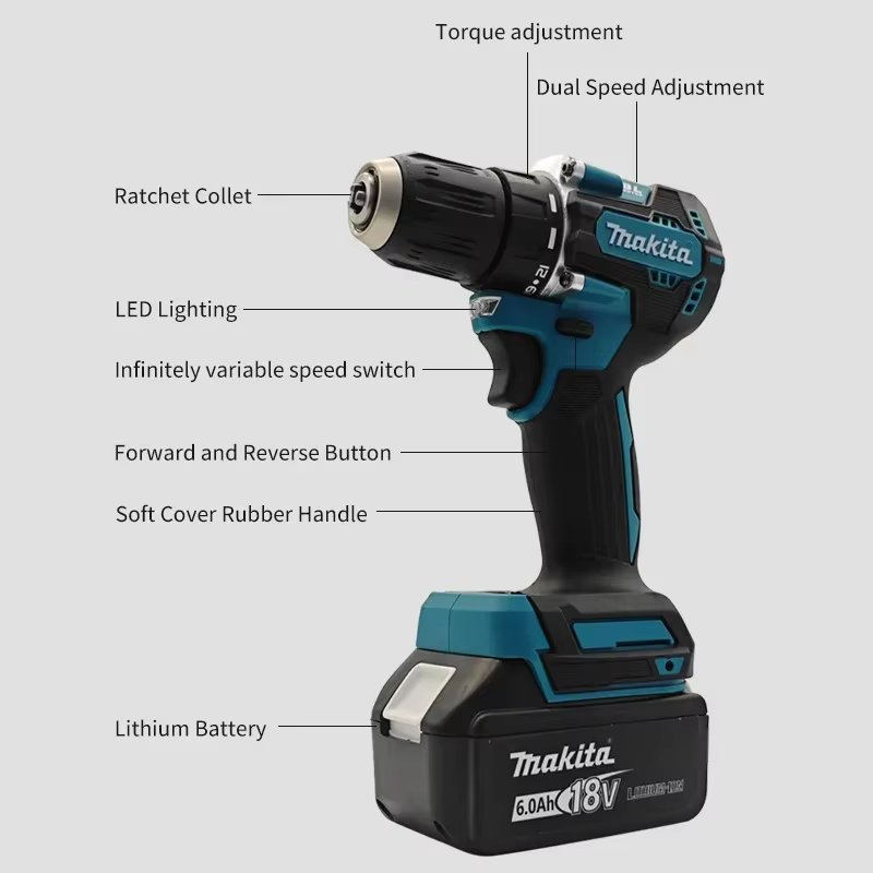 Perceuse-visseuse sans fil Makita DDF487 originale 2026