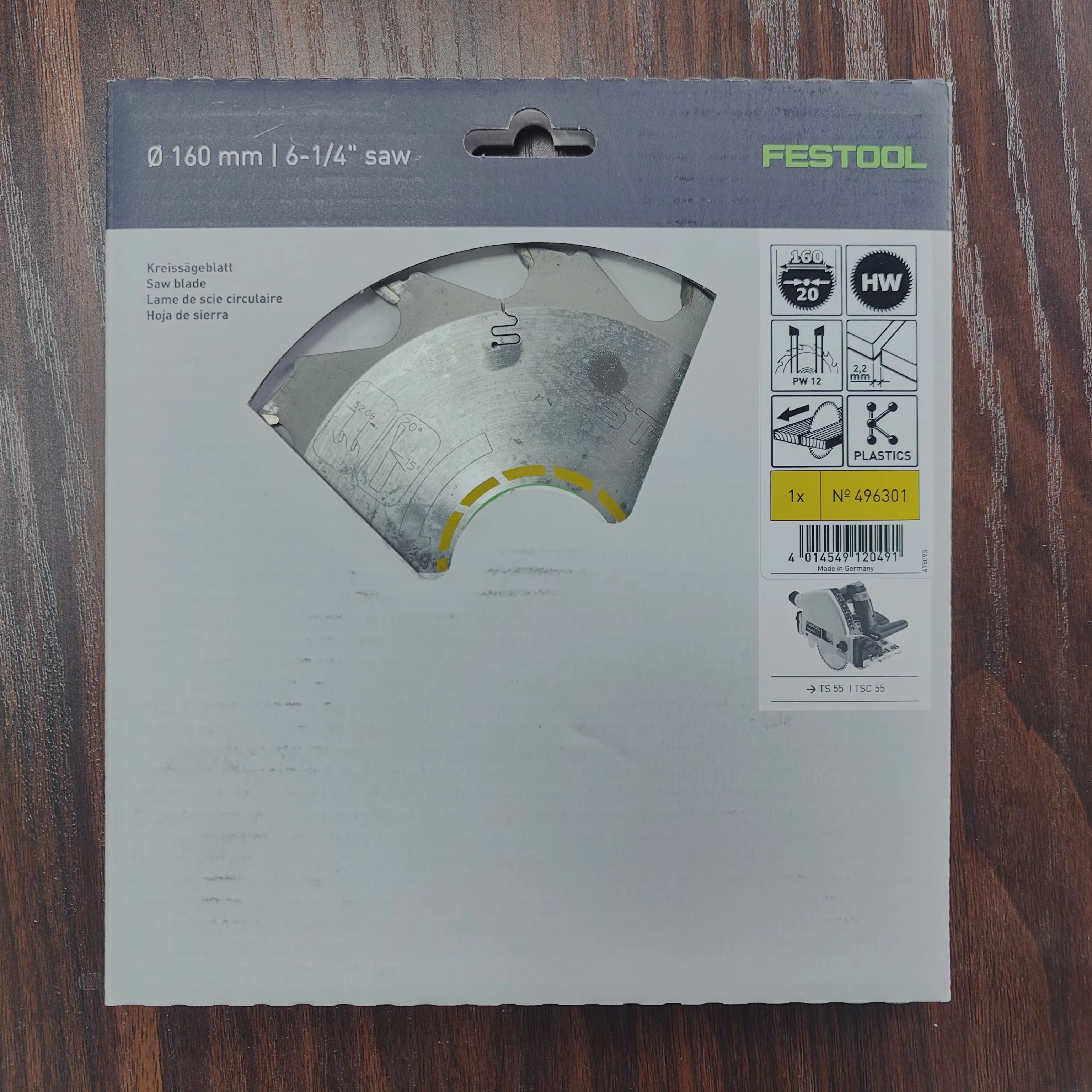 Lame de scie Festool authentique 496301