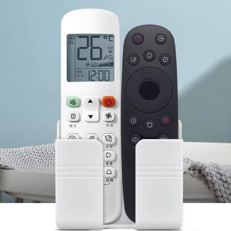 Boîte de rangement murale multifonction sans poinçon, 4/2/1 pièces, organisateur de télécommande TV, prise de téléphone portable montée, support de charge
