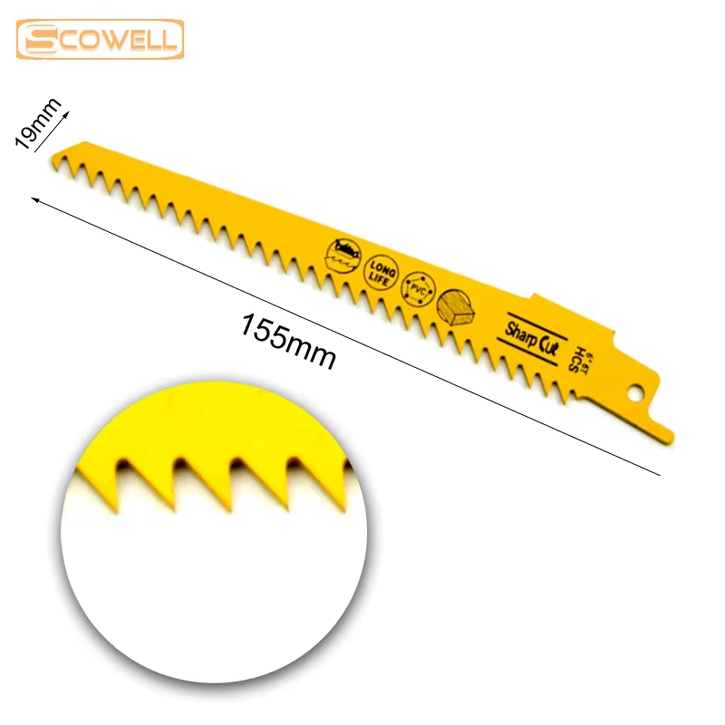 10 pièces 6 "pouces 6TPI lames de scie sabre pour couper le bois et le plastique acier à haute teneur en carbone lame