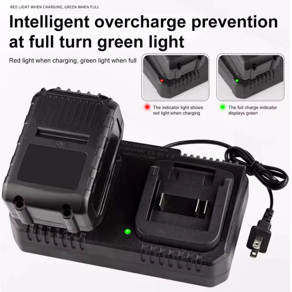 Chargeur de batterie Li-ion 18V 21V à double emplacement pour Makita BL1415 BL1815 BL1830 BL1850