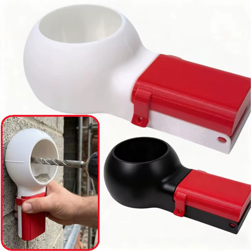 Boîte de collecte de poussière pour perceuse électrique, anti-dépôt, pour perçage vertical mural, compatible avec la plupart des forets